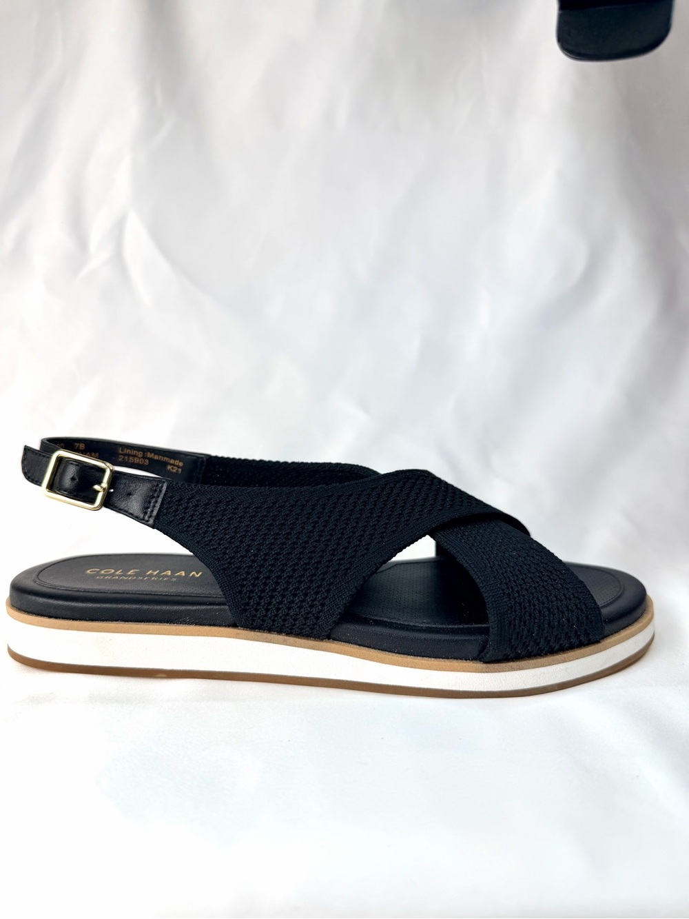 Cole Haan Black Grand Series Grand 360 Knit Slingback Sandals Size 7 New NWOB